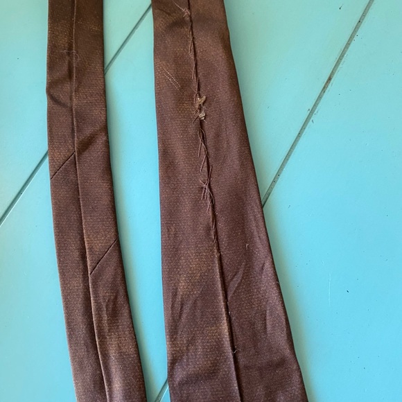 Polo by Ralph Lauren Brown and Tan Patterned Tie - Picture 4 of 5